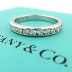 PLATINUM .33CT DIAMOND 3MM SHARED ETERNITY WEDDING